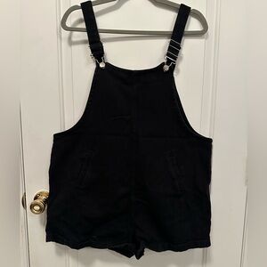 Black Denim Overalls